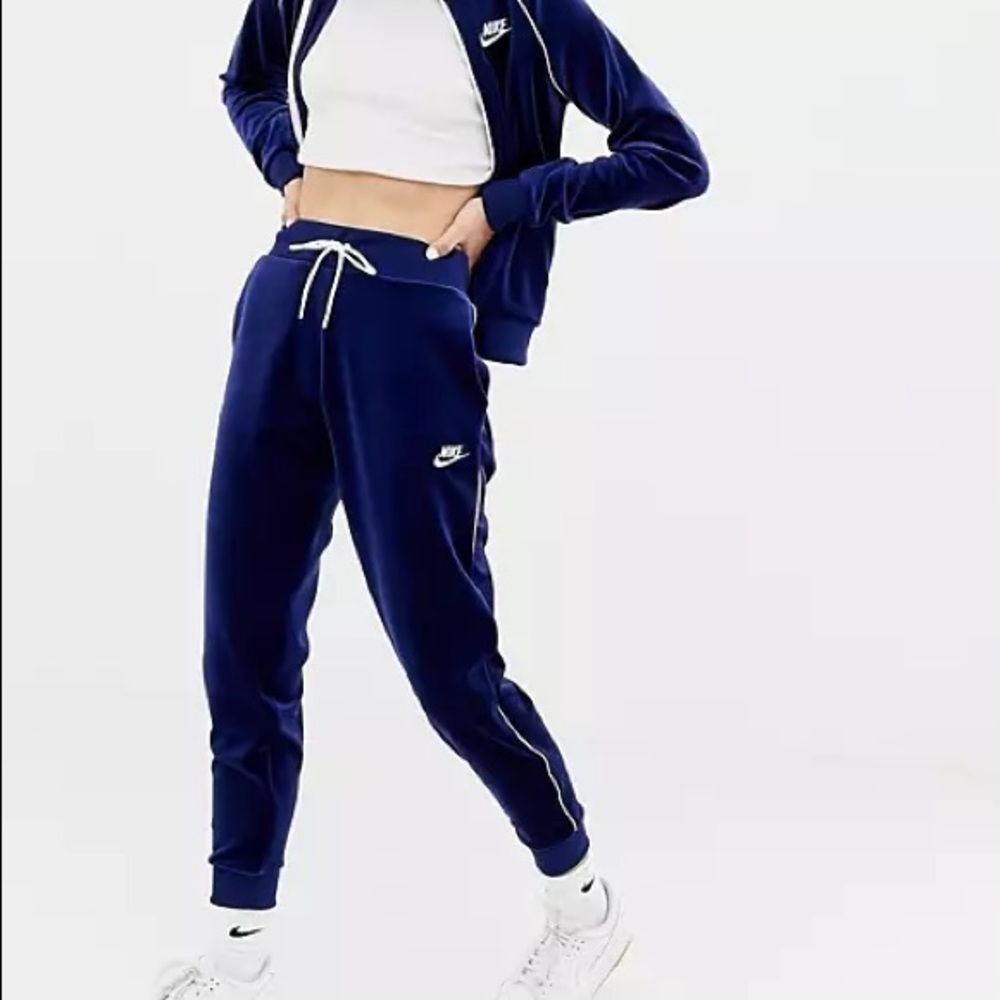 Nike Velour Jogger Pants & Zip Up Set